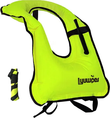 Chaleco de Esnórquel Inflable para Adultos Chaquetas de Buceo Libre Natación Seguridad Soporta Hasta 220 Libras