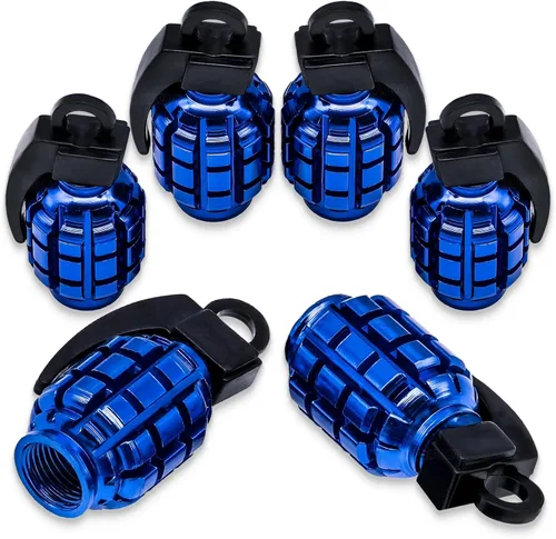 Vista 59 de 6 tapas de vástago de válvula de neumático, tapas de válvula de neumático de acero inoxidable para automóviles, camiones, SUV, motocicletas, Verde