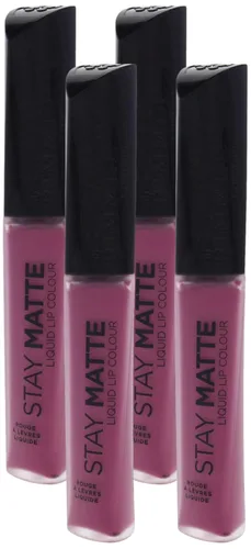 Vista 9 de Rimmel London Stay Matte Liquid Lip Color con Cobertura Completa a Prueba de Besos Impermeable Fórmula de Lápiz Labial Mate que Dura 12 Horas - 840