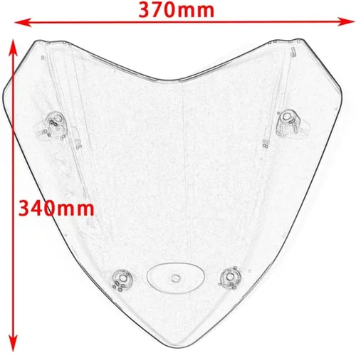 Vista 4 de Deflector de carenado delantero para Yamaha para Xmax 300 250 125 2017-2022 parabrisas de motocicleta Deflector de doble burbuja parabrisas