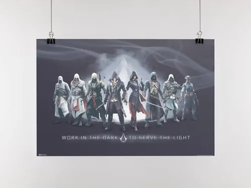 Vista 8 de Póster de Assassins Creed Work in the Dark to Serve the Light Syndicate Cool Wall Art Poster de 18 x 12 pulgadas