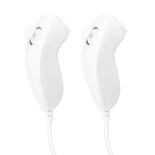 JINHEZO Nunchuck Controller Joystick Gamepad Replacement for wii Nunchuck Controller, Compatible with Nintendo Wii & Wii U Video Game Gamepads White