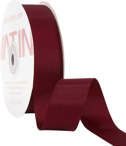 Vista 184 de VATIN Cinta de Grogrén Negra, 1-1/2" x 50 Yardas Continuas, Cinta de Grogrén de Poliéster Negra, Usar para Lazos de Bricolaje, Accesorios