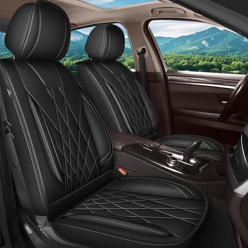 Vista 12 de Fundas de asiento para Ranger, 2 fundas de asiento delantero de piel sintética para Ford Ranger Crew Cab 2019-2024 2025 (no compatible con Raptor)