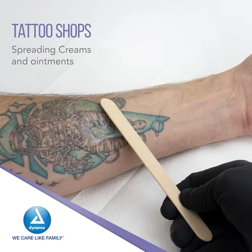 Vista 5 de Dynarex Depresores de lengua de madera, mayores de 6 pulgadas, no estériles, con corte de precisión y bordes lisos pulidos, para usos médicos, 1