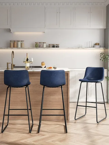 Vista 18 de Bar Stools Set of 2, 26 Inches Counter Height Barstools (Brown)