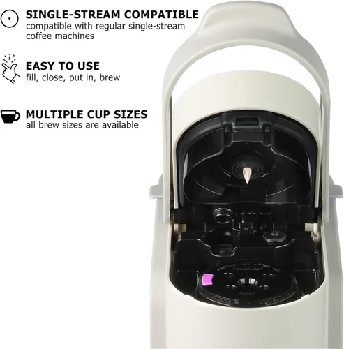 Vista 5 de Tazas K reutilizables para Keurig, cápsulas de café recargables con 5 agujeros, compatibles con Keurig K Supreme, K Slim, K-Duo Gen2, K-Brew Chill