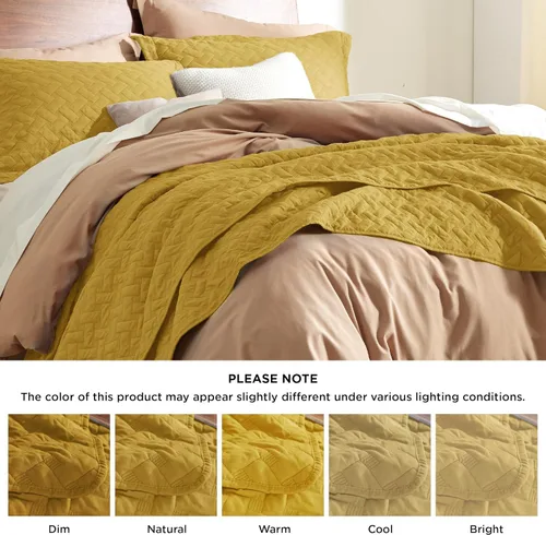 Vista 116 de Bedsure Colchas de tamaño Queen – Colchas ligeras tamaño Queen con patrón de tejido de canasta, ropa de cama suave, edredón de rosa polvorienta