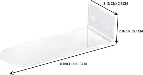 Vista 3 de IEEK Floating Shoe Display 8 Pack,Levitating Acrylic Shoe Shelf for Wall,Clear Wall Mounted Shoe Rack Sneaker Display Shelves Space Saving Shoe