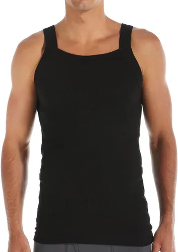 Vista 3 de Papi Paquete de 3 camisetas de algodón con cuello cuadrado para hombre Negro