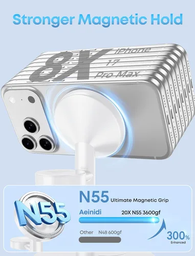 Vista 6 de Aeinidi Estación de carga rápida inalámbrica 3 en 1 de 25 W para cargador Blanco clásico