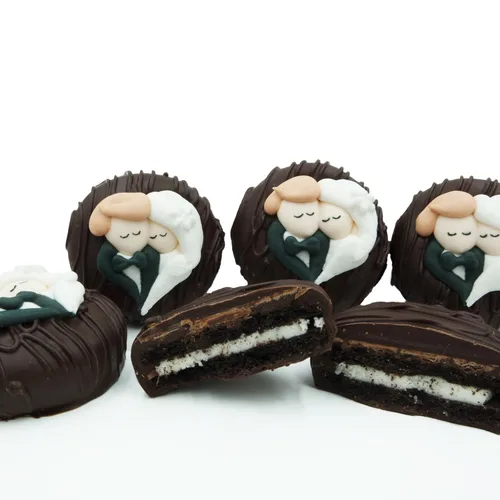 Vista 60 de Galletas Oreo bañadas en chocolate oscuro y con leche, de Philadelphia Candies