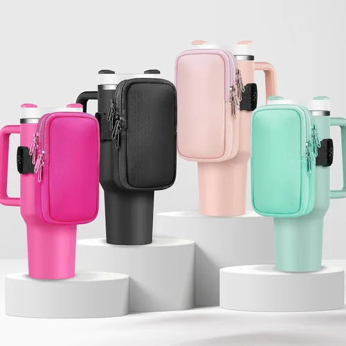 Vista 7 de Bolsa para botella de agua para Stanley Quencher Adventure de 40 onzas, accesorios para vasos Stanley, bolsa para vasos, Stanley IceFlow de 30