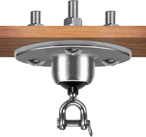 Vista 6 de BeneLabel Bolsa de velocidad giratoria - Speedbag giratorio de acero inoxidable con rotación de 360° - Rodamiento de boxeo giratorio para saco