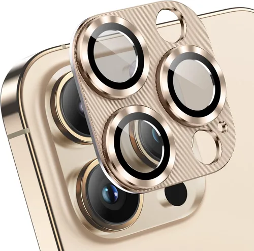 Vista 10 de Korecase [Paquete de 2] Protector de lente de cámara para iPhone 14 Pro Max y iPhone 14 Pro, cubierta de película de cámara de vidrio templado