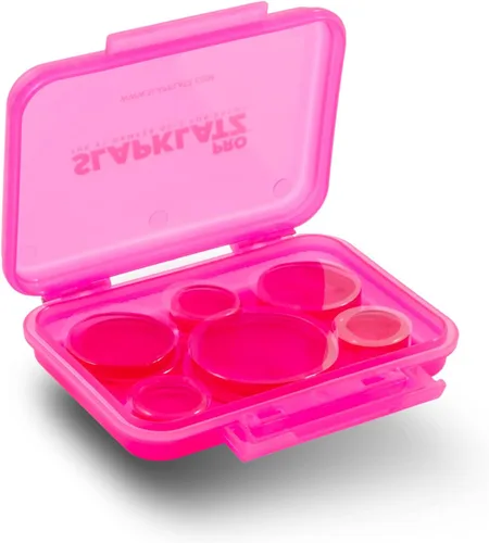 Vista 4 de PRO Drum Gel Dampers – Rosa – 12 almohadillas en 3 tamaños – Estuche de almacenamiento incluido