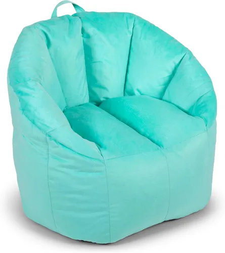 Big Joe Milano Bean Bag Chair for Kids, Teens, Adults, Mint Plush, Ultra-Soft Polyester, Lightweight Seat for Reading Nook and Gaming, 2.5 Foot