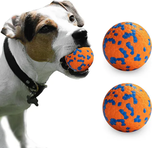 Vista 32 de Bolas para Perros, Bola de Juguete Indestructible para Perros Masticadores Agresivos, Bola Interactiva Duradera de Alta Elasticidad para Entrenar