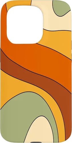 Vista 15 de Retro Liquid Swirl Rainbow 70s Aesthetic Boho Burnt Orange Case for iPhone 17