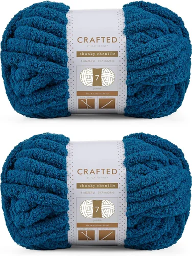 Vista 25 de Crafted By Catherine Hilo de Chenille Grueso - Paquete de 2 (8 oz / 227 g, 31.7 Yardas Cada Madeja), Beige, Calibre 7 Jumbo