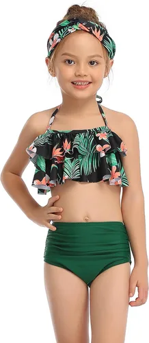 Vista 4 de Traje de baño familiar a juego con estampado de hojas