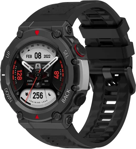 Vista 2 de FitTurn Paquete de 4 correas de reloj compatibles con Amazfit T-Rex 2, correa de repuesto de silicona suave ajustable para Huami Amazfit T-Rex 2