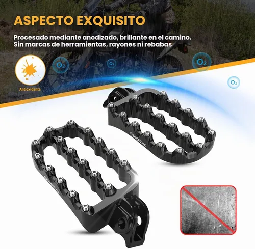 Vista 7 de NICECNC Estriberas planas horizontales negras de ángulo ancho estilo rally compatibles con KTM 390 Adventure 2020 2021 2022 2023, aluminio 6061