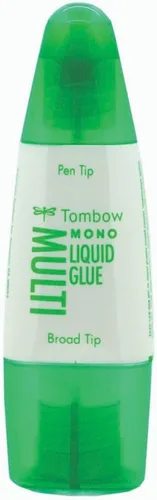 Vista 2 de Tombow 62191 MONO - Pegamento multilíquido, 0.88 onzas, 1 paquete. Pegamento multiusos con dispensador de doble punta para una aplicación