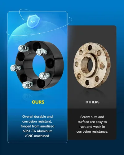Vista 5 de PHILTOP Espaciadores de rueda de 5x4.5, espaciadores de rueda centric de 2" para Caliber, Avenger, Sebring, paso de rosca M12x1.5, diámetro del cubo