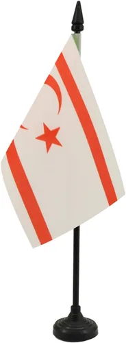 Vista 72 de Aland Table Flag 4'' x 6'' - Aland - Finland Desk Flag 15 x 10 cm - Black plastic stick and base - AZ FLAG
