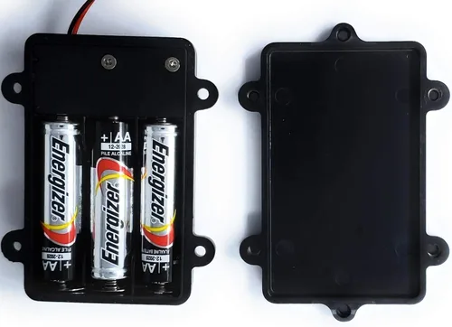 Vista 3 de Soluciones de energía de bajo voltaje: soportes de batería resistentes al agua - Fundas de batería 3AA con adaptadores de batería AAA - Soporte