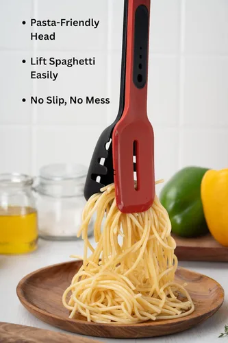 Vista 4 de Espátula de silicona 8 en 1 para utensilios de cocina, espátula antiadherente resistente al calor, espátula ranurada, servidor, cortadora