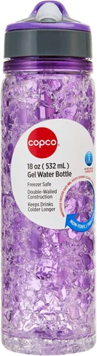 Vista 3 de Copco 5237208 Botella de agua de Tritan congelable de doble pared aislada con gel agrietado, 18 onzas, morado
