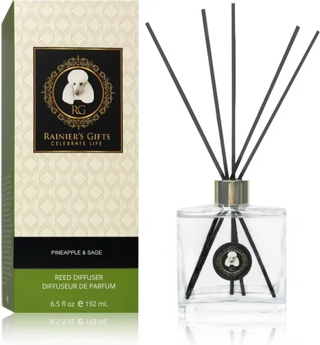 Vista 20 de Rainier’s Gifts Reed Diffuser Set (Boracay Sea Salt) - Scented Oil Diffuser Sticks - Home Fragrance Aromatherapy Air Freshener 6.5 fl oz