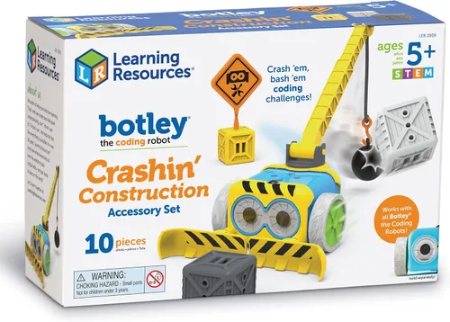 Vista 7 de Learning Resources Botley Crashin' Juego de accesorios de construcción, kits de ingeniería para niños a partir de 5 años, robot de codificación