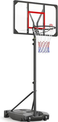 Yohood Kids Basketball Hoop Outdoor 4.82-8.53ft Adjustable, Portable Basketball Hoops & Goals for Kids/Teenagers/Youth in Backyard/Driveway/Indoor,