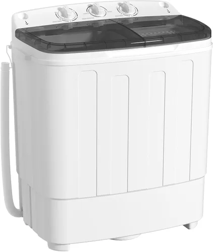 Vista 10 de INTERGREAT - Lavadora portátil, lavadora portátil de 18 libras con ciclo de centrifugado y secadora, lavadora semiautomática combinada