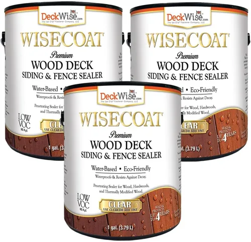 Vista 7 de DeckWise WiseCoat - Sellador impermeable transparente para cubiertas, revestimientos y cercas (1 galón)