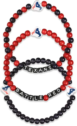 Vista 10 de FOCO NFL unisex-adult NFL Team Logo Officially Licensed 3-Pack Beaded Friendship Bracelets