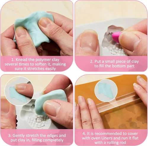 Vista 5 de 2 piezas moldes de arcilla polimérica para dulces para hacer joyas forma de caramelo helado piruleta dona chips moldes de arcilla polimérica