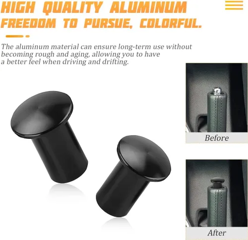 Vista 3 de AICEL Botón de Deriva con Perilla Giratoria, 2 Piezas Cubierta de Emergencia para Mango de Freno de Mano E-Brake, Botón de Bloqueo de Perilla