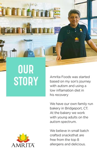 Vista 6 de Amrita Paquete de muestra (7 barras) + barra de proteína de coco con chispas de chocolate (12 barras) Sin maní, sin soja, sin gluten, sin lácteos