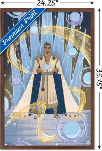 Vista 50 de Trends International Disney Wish - Póster de collage 4 (King Magnifico), póster de pared, 14.72 x 22.37 pulgadas, versión enmarcada de madera