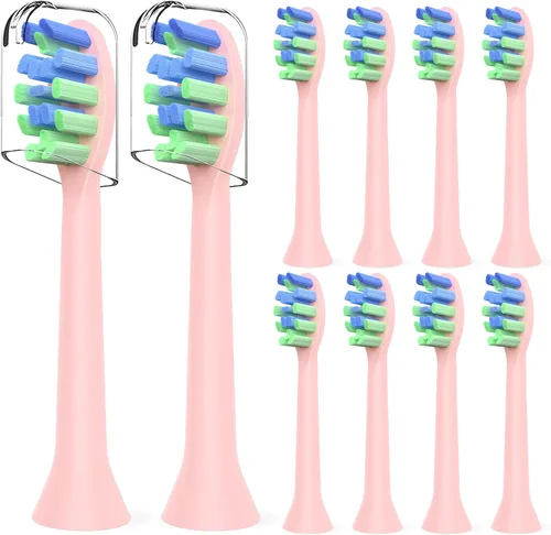 Vista 9 de Cabezales de cepillo de repuesto compatibles con 7am2m AM101/AM105 Sonic Electric Toothbrush - Recambios de cepillo de dientes de cerdas medianas