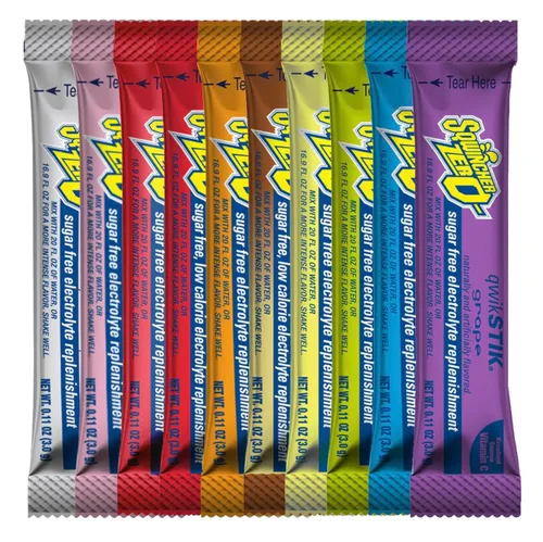 Paquete de 500 Stiks Mezcla de bebidas en polvo con electrolitos sin azúcar (10 sabores)
