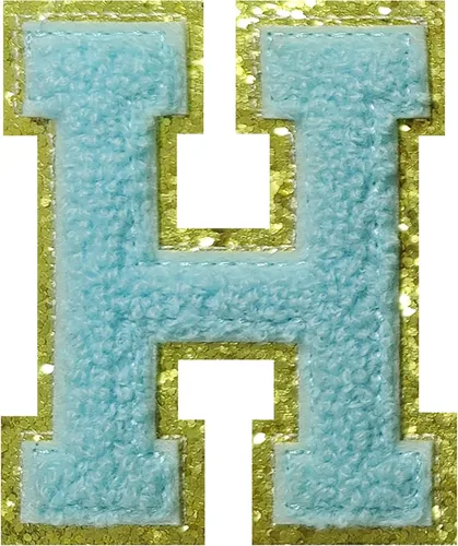 Vista 70 de 4 parches de letras de felpilla negra, parches de letras termo-adhesivas de 2.2", parches de letras de felpilla para ropa (S)