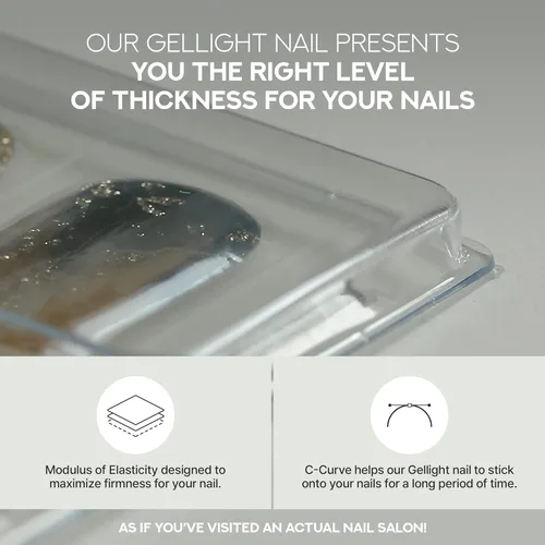 Vista 5 de ZINIPIN - Tiras de uñas de gel semicuradas Calcomanías de uñas de gel con lámpara UV Envolturas de gel para uñas Tiras de uñas de gel semicuradas