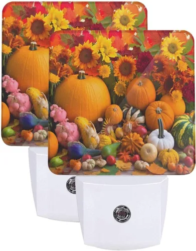 Vista 21 de Ouqiuwa Juego de 2 luces nocturnas enchufables para Navidad, rojo, invierno, feliz año nuevo, LED, sensor de movimiento, lámpara para dormitorio