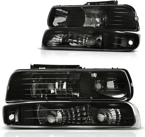 Vista 10 de DWVO - Juego de faros delanteros compatible con Chevy Silverado 99-02, Chevy Silverado 1500 2500/01-02, Chevy Silverado 1500HD 2500HD 3500/00-06
