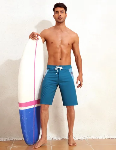 Vista 7 de unitop Traje de baño para hombre con forro de compresión, 9 pulgadas, pantalones cortos de verano con bolsillo